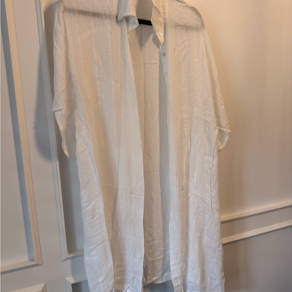 l*space White Lightweight Women's Swim Coverup Shirt